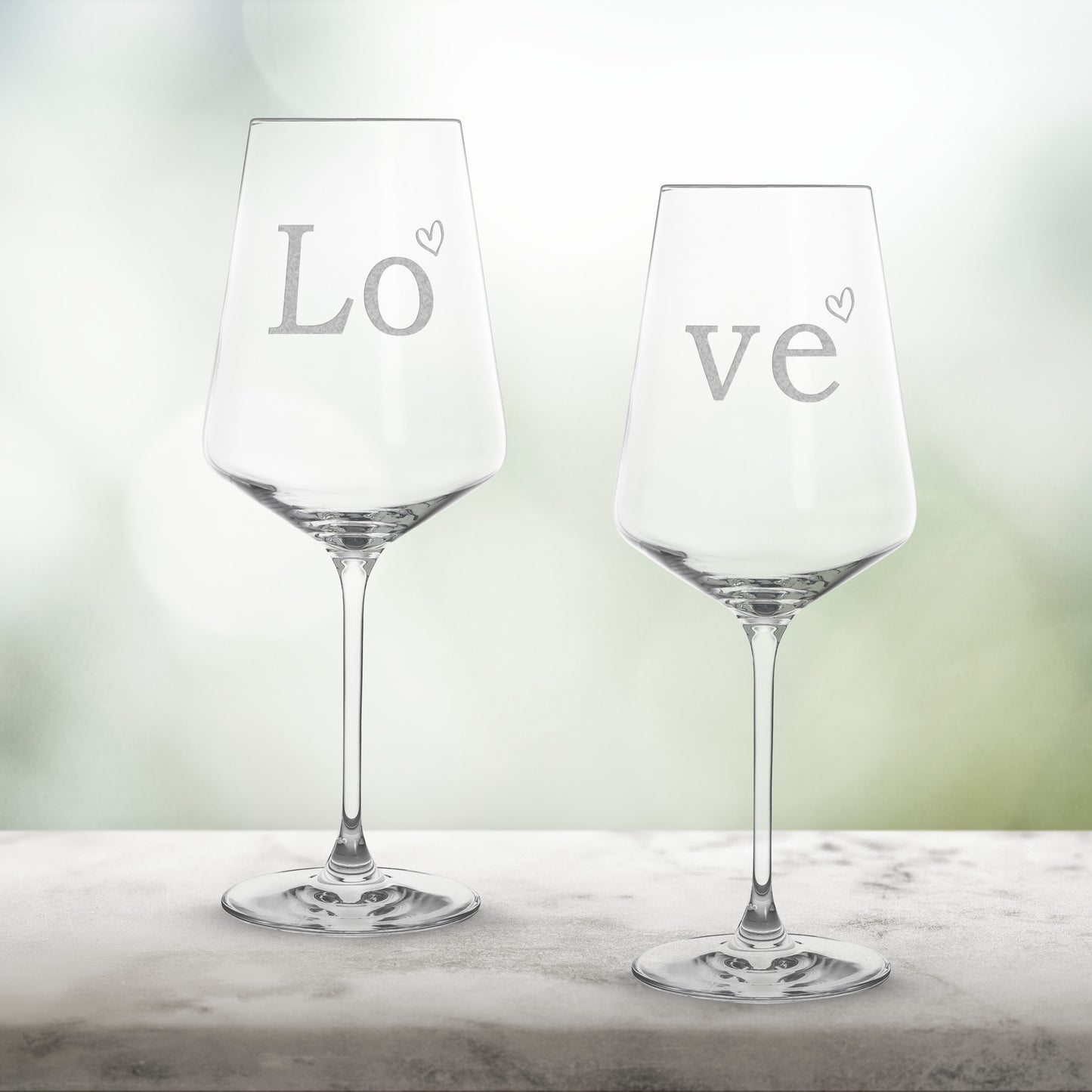 Weinglas mit Gravur Leonardo Puccini "LOVE" 2 Gläser