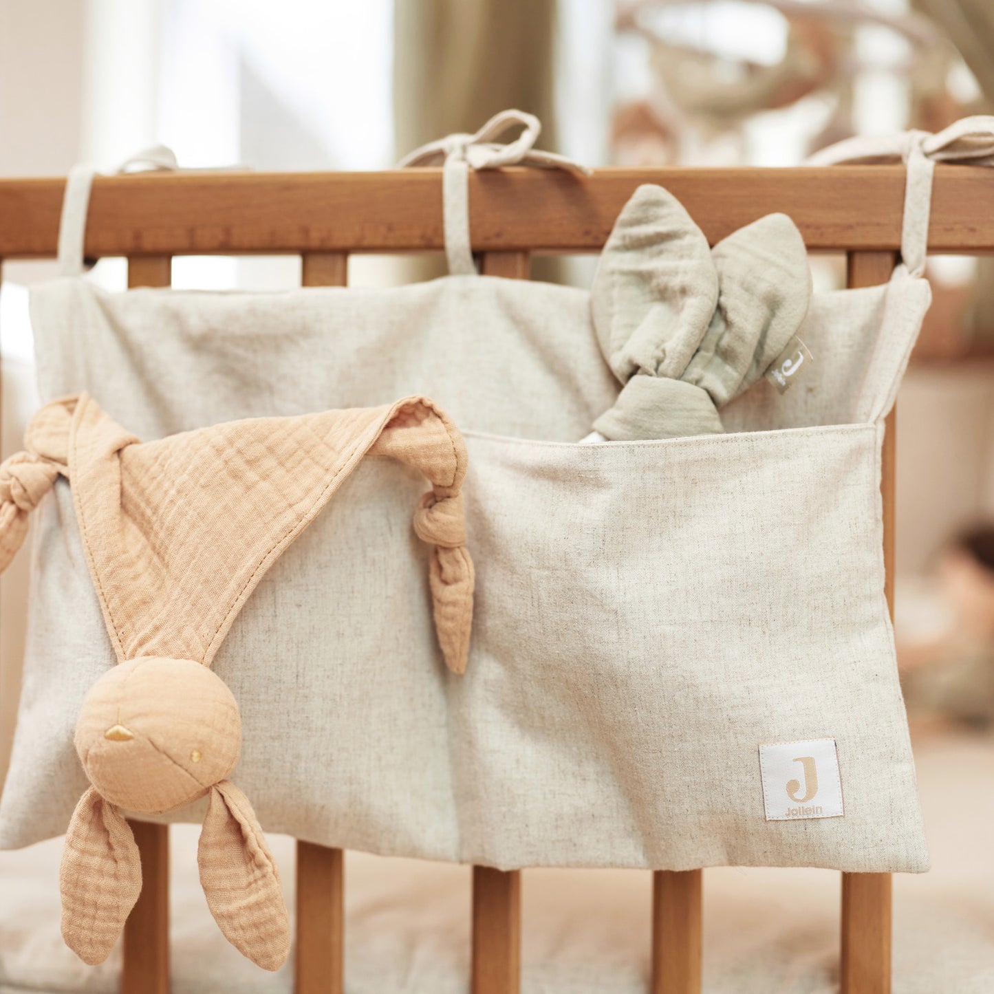 Jollein Schmusetuch Hase Moonstone – Weiches Mulltuch zum Kuscheln & Trösten für Babys