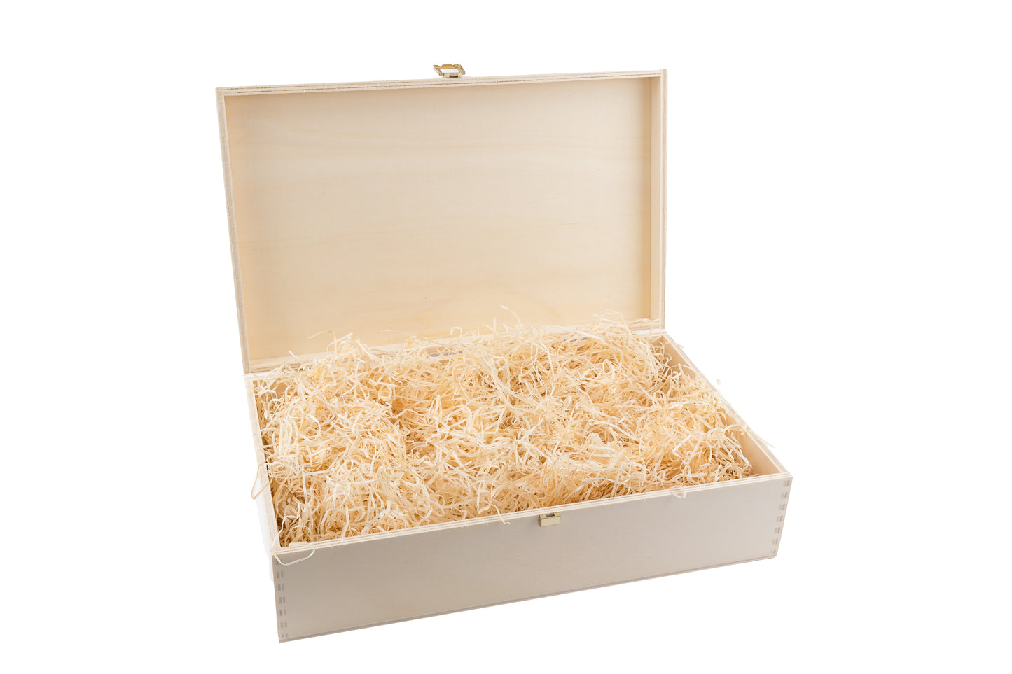 Holzwolle als Einlage für die Holzbox