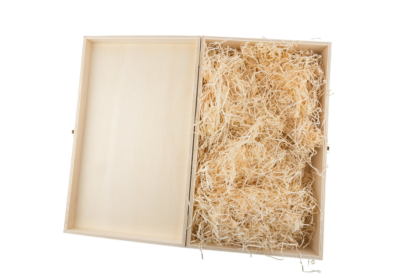 Holzwolle als Einlage für die Holzbox