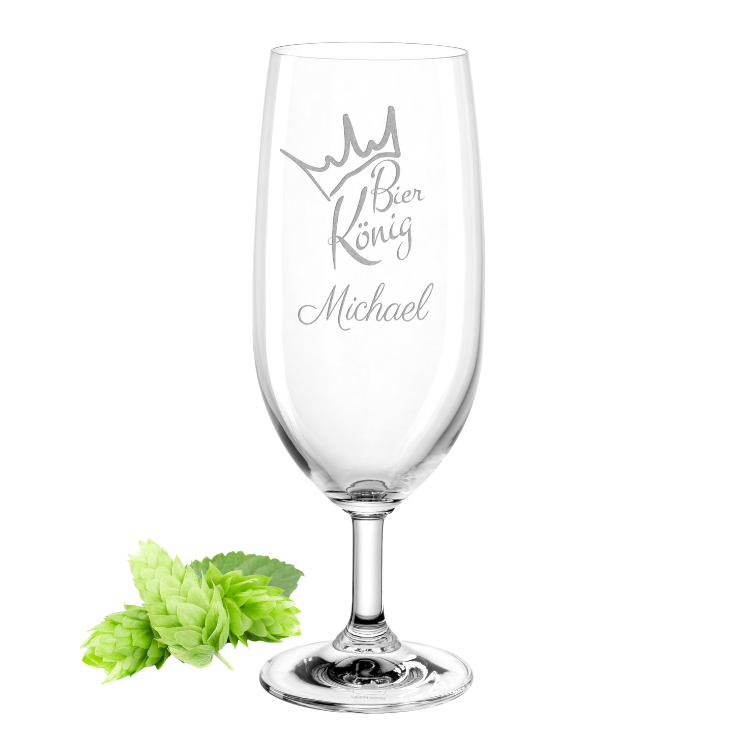 Bierglas mit Gravur Leonardo Daily Pilsglas "Bier König" mit Wunschname