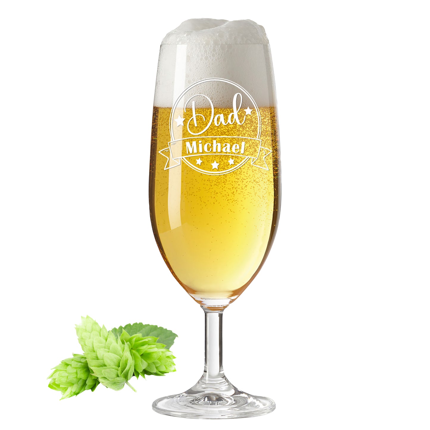 Bierglas mit Gravur Leonardo Daily Pilsglas "Dad" mit Wunschname