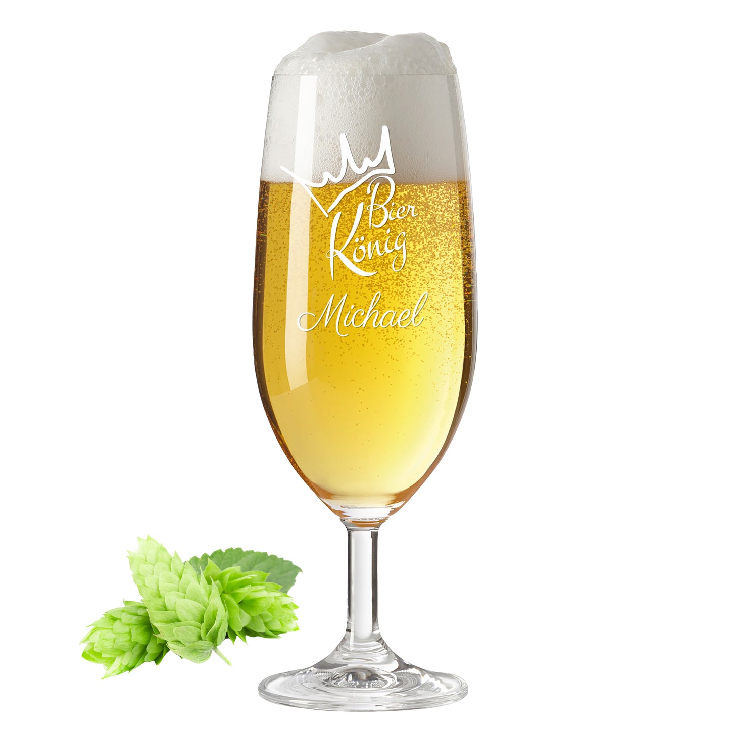 Bierglas mit Gravur Leonardo Daily Pilsglas "Bier König" mit Wunschname