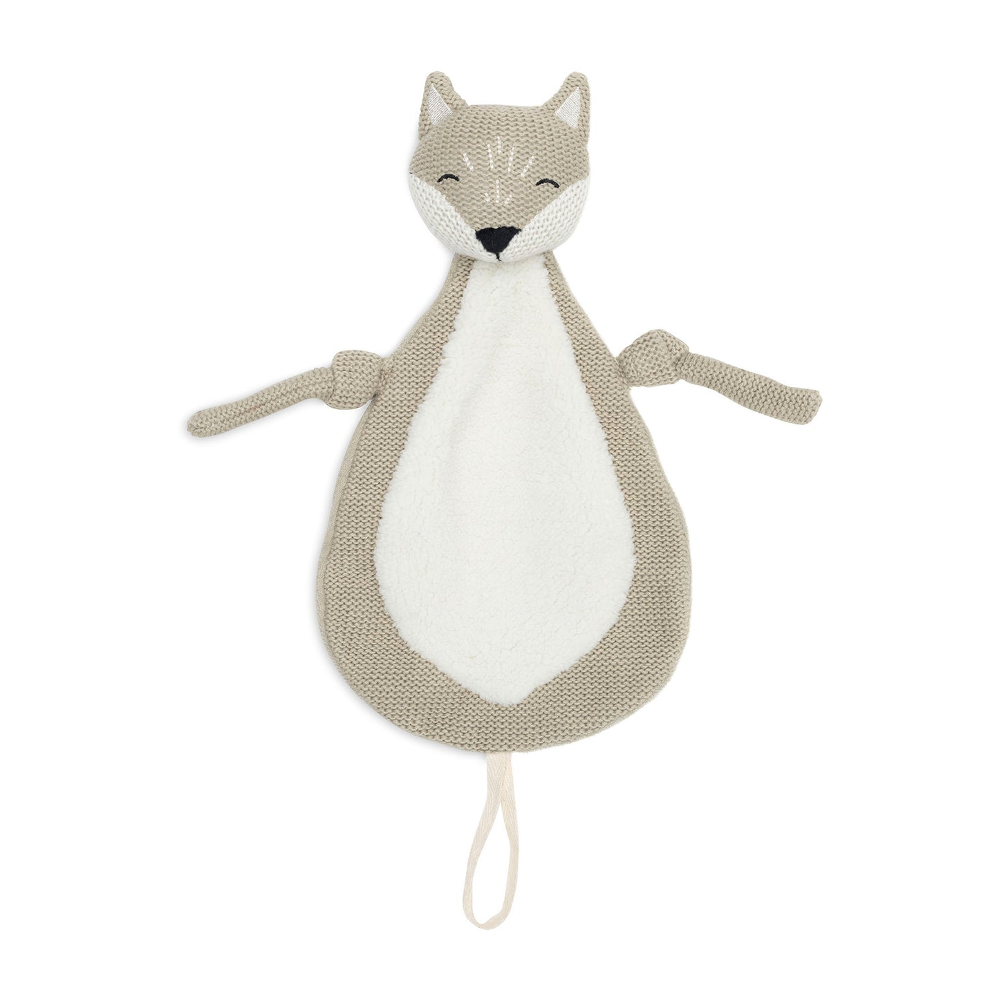 Jollein Schmusetuch Fuchs mit Schnullerschlaufe – Kuscheltuch für Babys