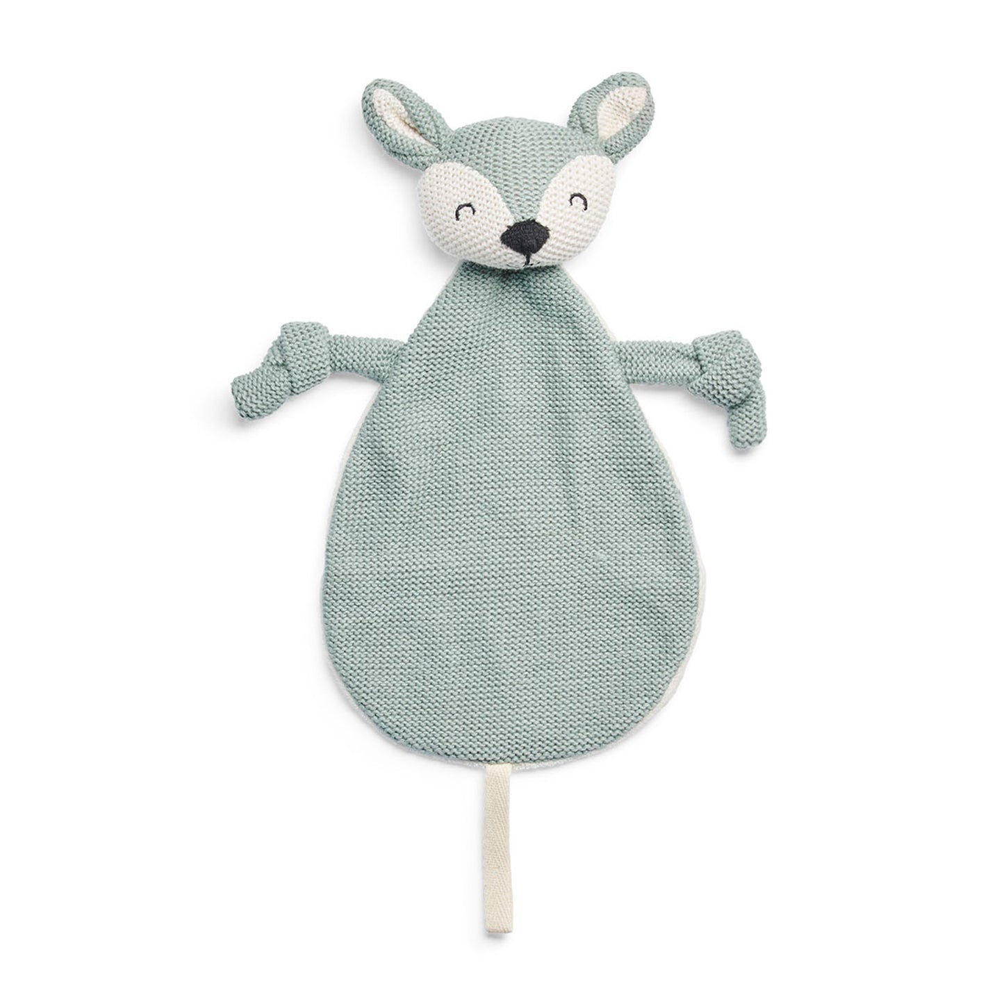 Jollein Schmusetuch Hirsch Grün mit Schnullerschlaufe – Kuscheltuch für Babys