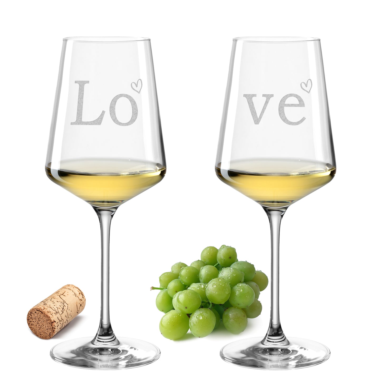 Weinglas mit Gravur Leonardo Puccini "LOVE" 2 Gläser