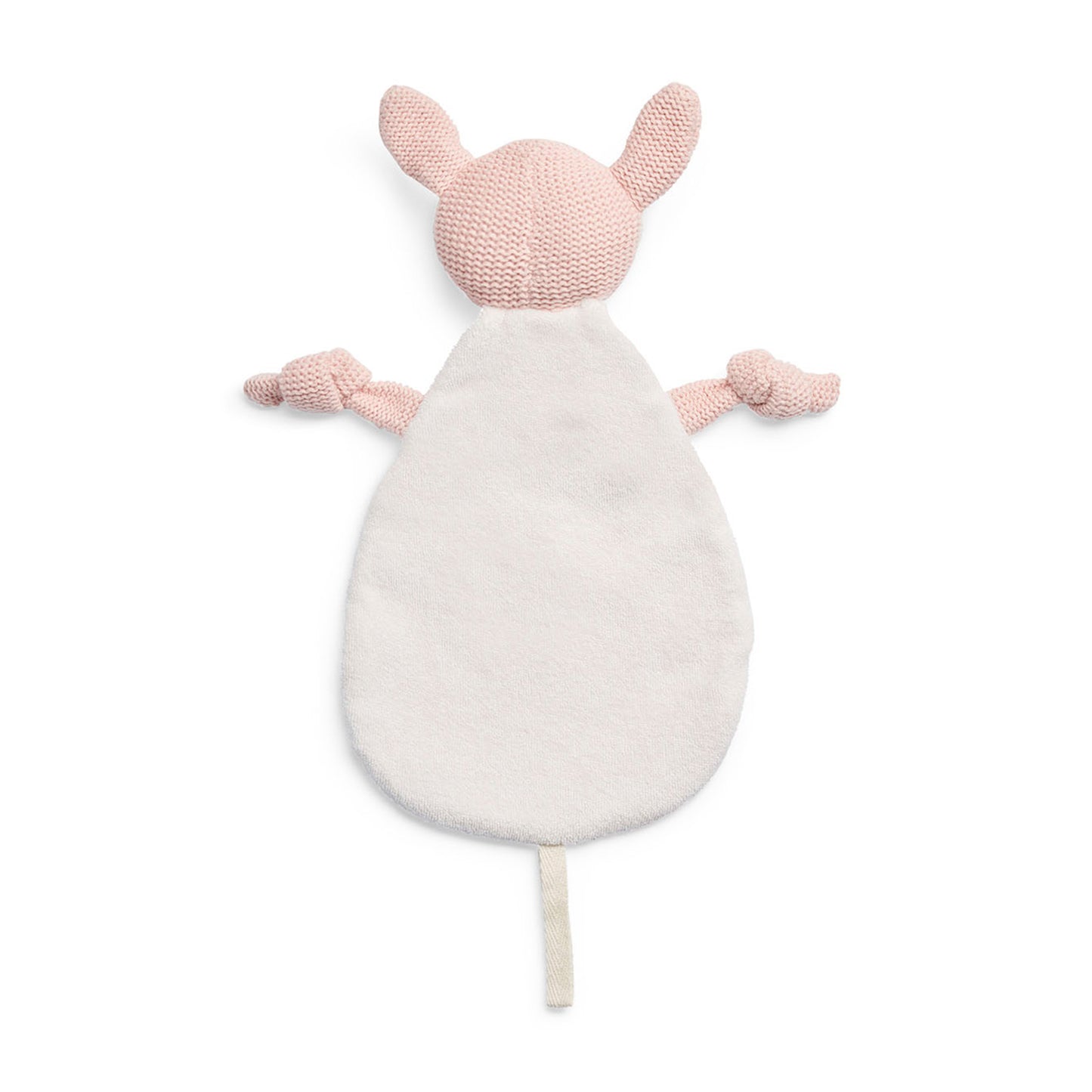 Jollein Schmusetuch Hirsch Rosa mit Schnullerschlaufe – Kuscheltuch für Babys