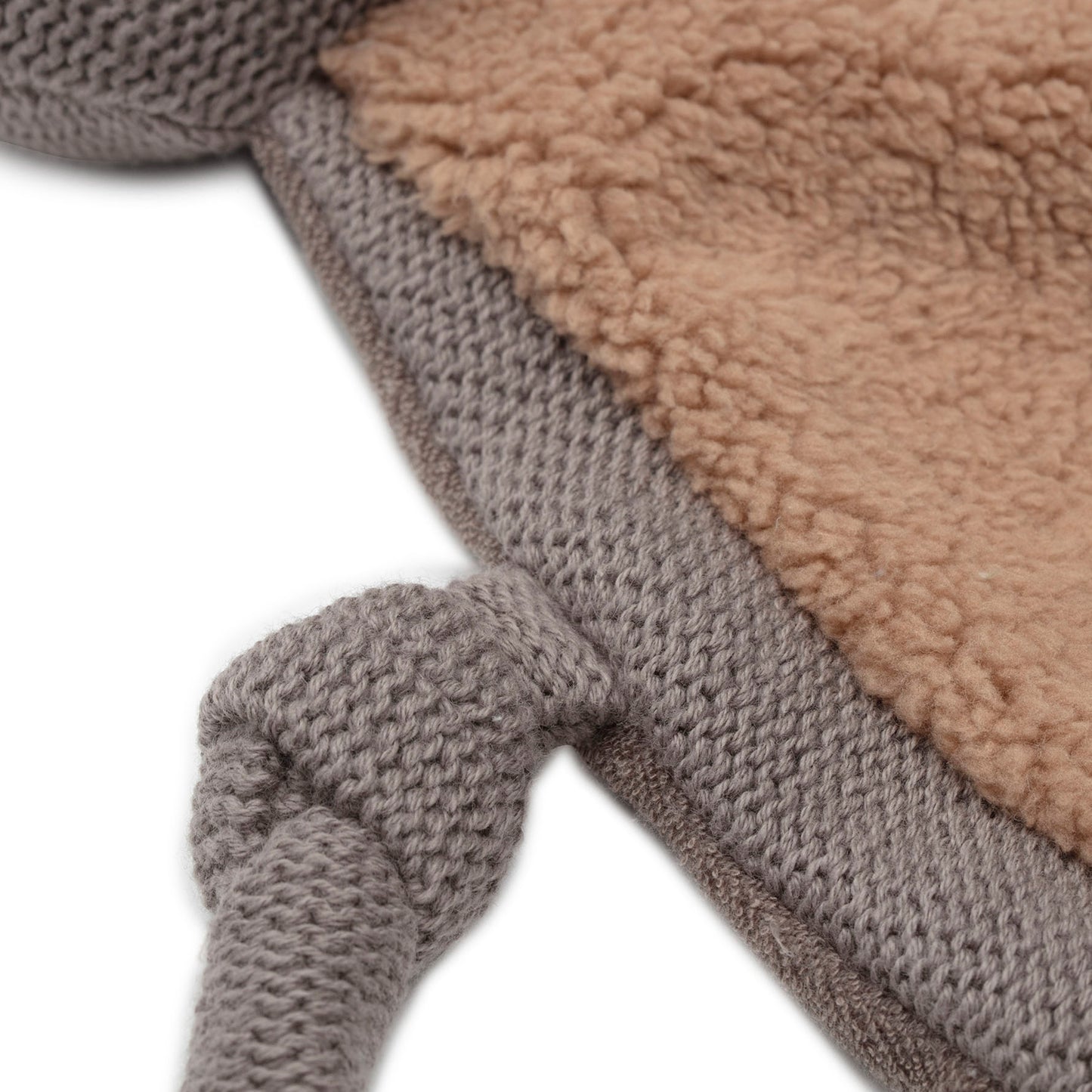 Jollein Schmusetuch Bär mit Schnullerschlaufe – Kuscheltuch für Babys