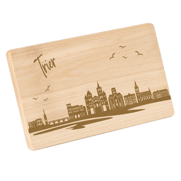 Frühstücksbrettchen mit Gravur "Skyline TRIER" 220x120mm