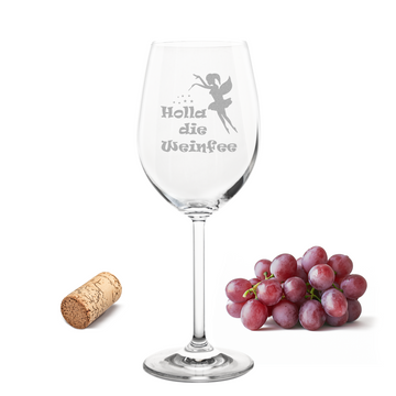 Weinglas mit Gravur Leonardo Daily Rotwein "HOLLA DIE WEINFEE"