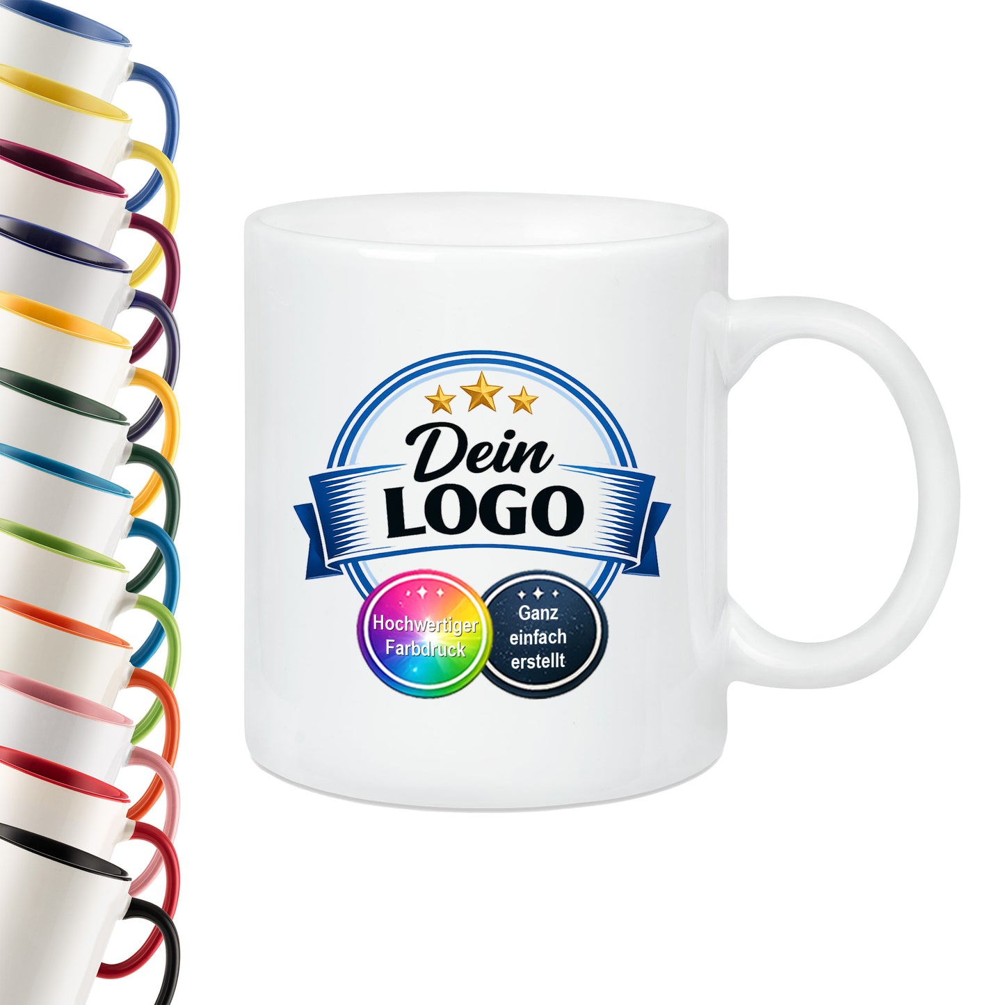 Individuelle Logo-Tasse für Unternehmen – Bedruckte Firmen-Tasse mit eigenem Logo | Hochwertiger Druck