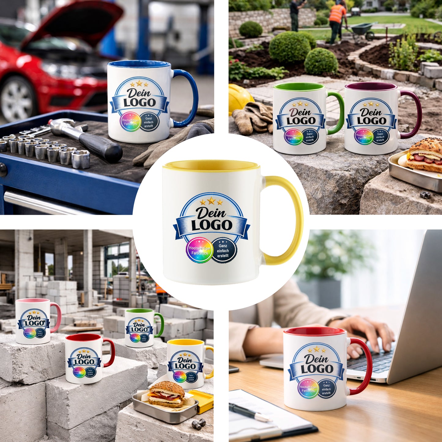 Individuelle Logo-Tasse für Unternehmen – Bedruckte Firmen-Tasse mit eigenem Logo | Hochwertiger Druck
