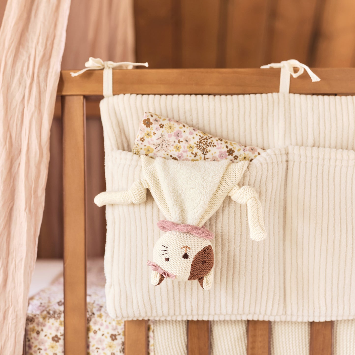 Jollein Schmusetuch Katze Jill mit Schnullerschlaufe – Kuscheltuch für Babys