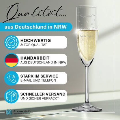 Sektglas mit Gravur Leonardo Daily "GUTER TAG SCHLECHTER TAG!!"