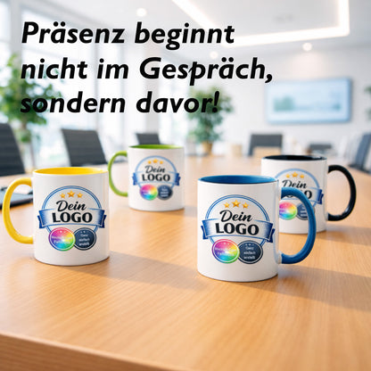 Individuelle Logo-Tasse für Unternehmen – Bedruckte Firmen-Tasse mit eigenem Logo | Hochwertiger Druck