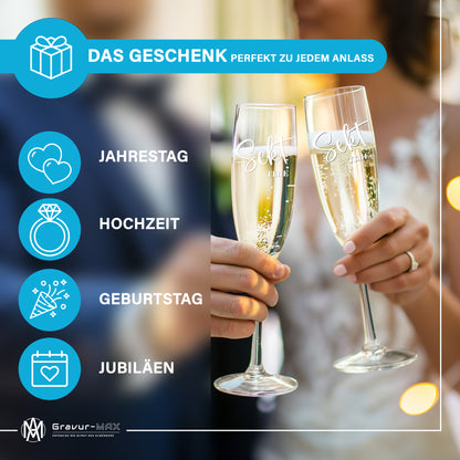 Sektglas mit Gravur Leonardo Daily "SEKT TIME" 2 Gläser