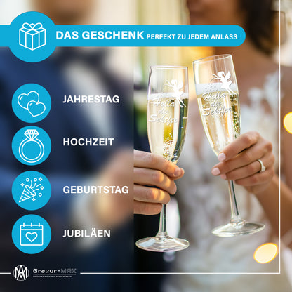 Sektglas mit Gravur Leonardo Daily "HOLLA DIE SEKTFEE"