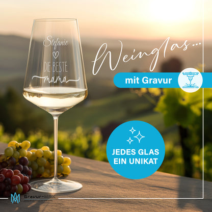 Weinglas Leonardo Puccini "DIE BESTE MAMA" mit Wunschname