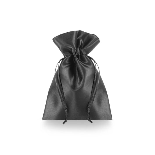 Satinbeutel in Schwarz 10x13cm Geschenkverpackung
