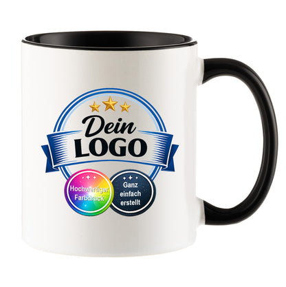 Individuelle Logo-Tasse für Unternehmen – Bedruckte Firmen-Tasse mit eigenem Logo | Hochwertiger Druck