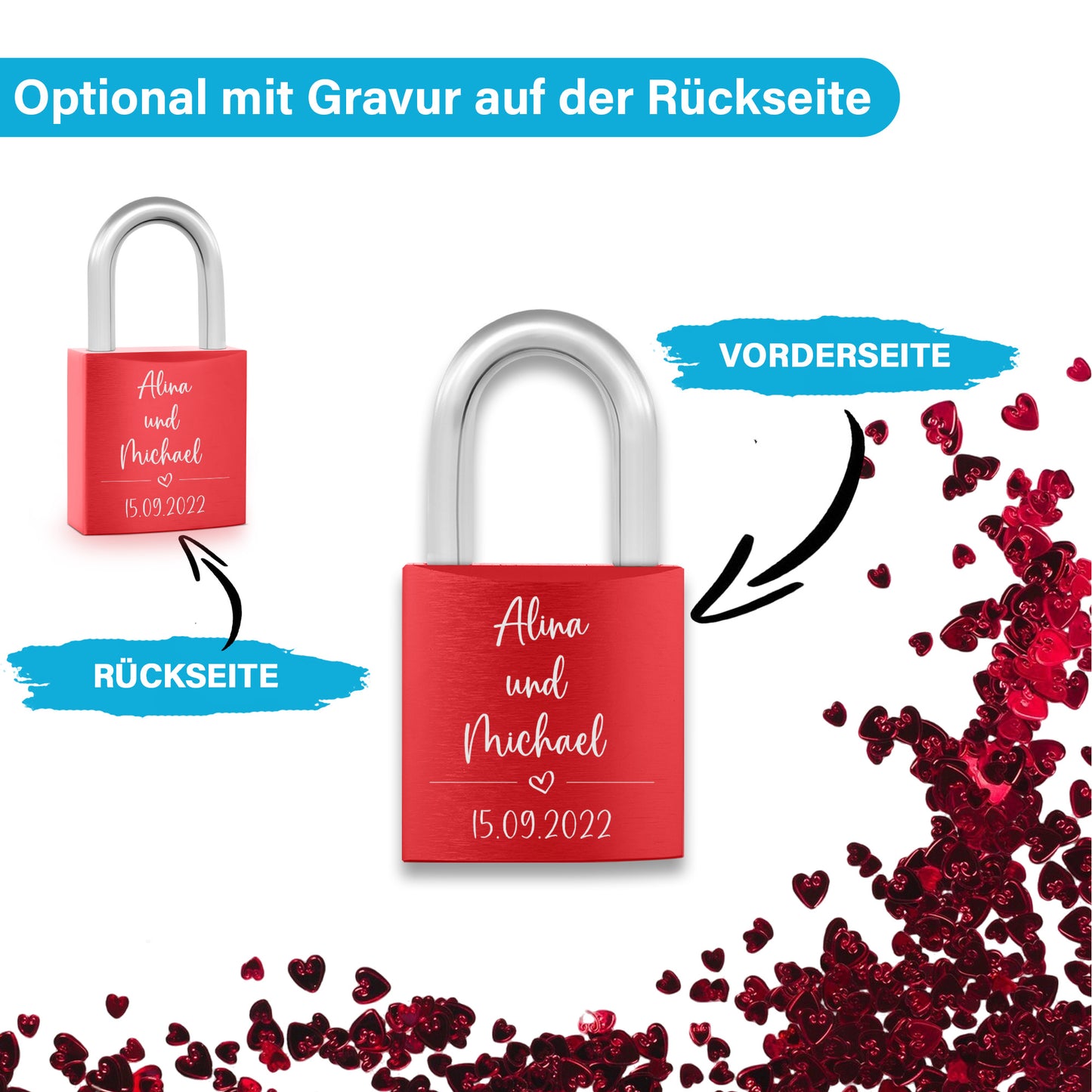 Rückseite mit gleicher Gravur wie die Vorderseite