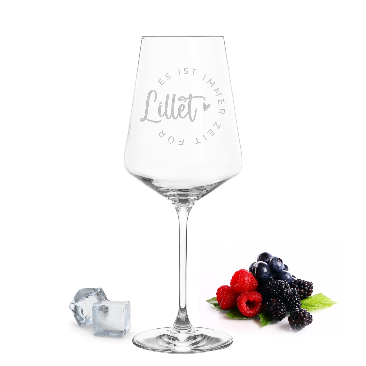 Weinglas mit Gravur Leonardo Puccini "ES IST IMMER ZEIT FÜR LILLET"