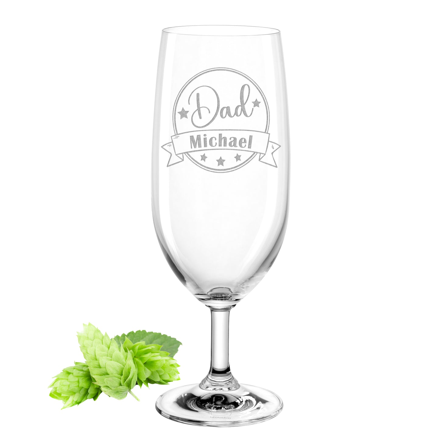 Bierglas mit Gravur Leonardo Daily Pilsglas "Dad" mit Wunschname