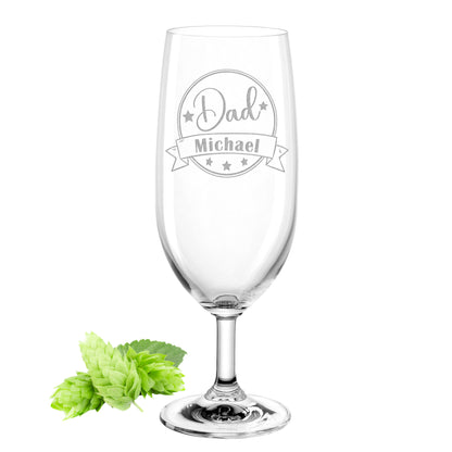 Bierglas mit Gravur Leonardo Daily Pilsglas "Dad" mit Wunschname