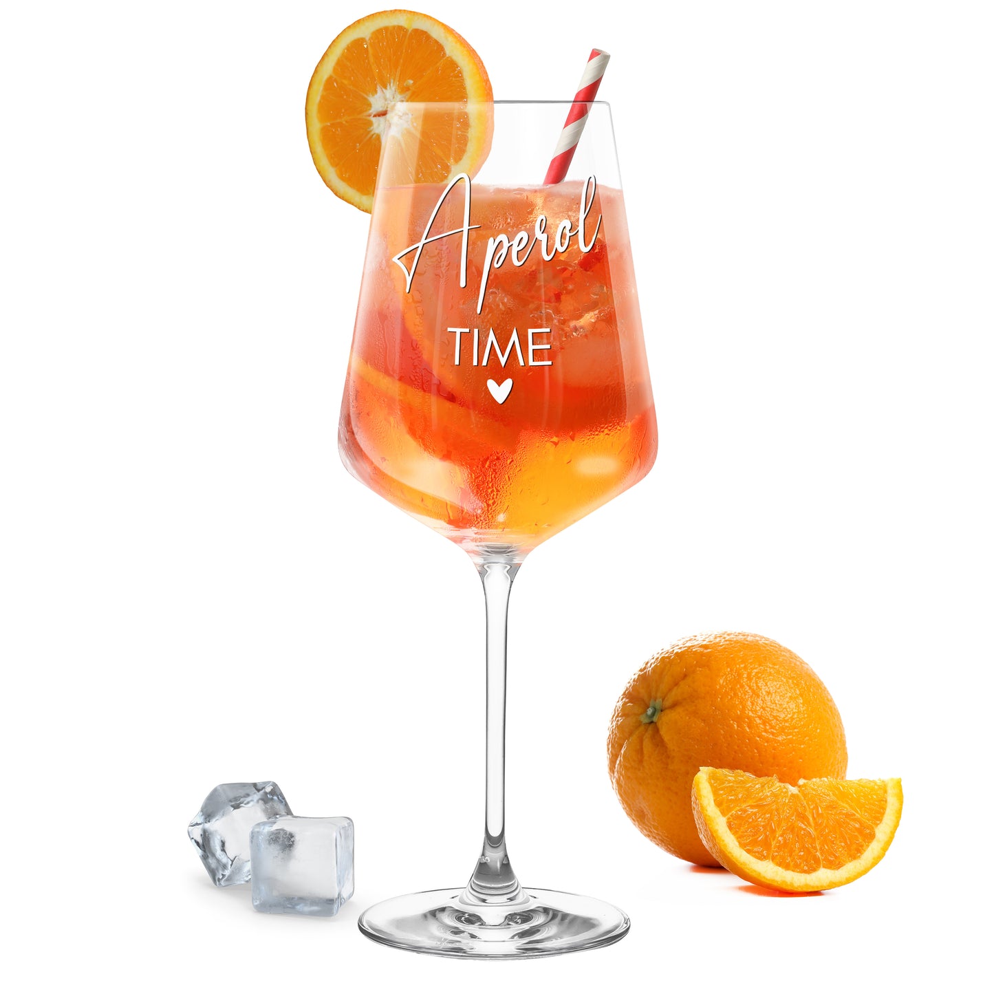 Weinglas mit Gravur Leonardo Puccini "APEROL TIME"