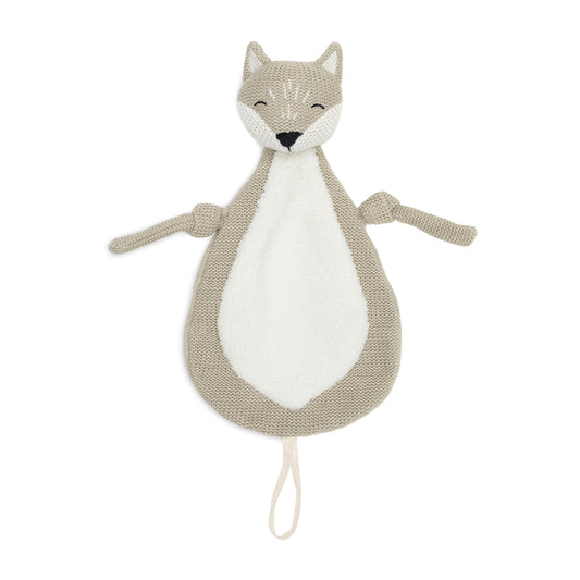 Jollein Schmusetuch Fuchs mit Schnullerschlaufe – Kuscheltuch für Babys