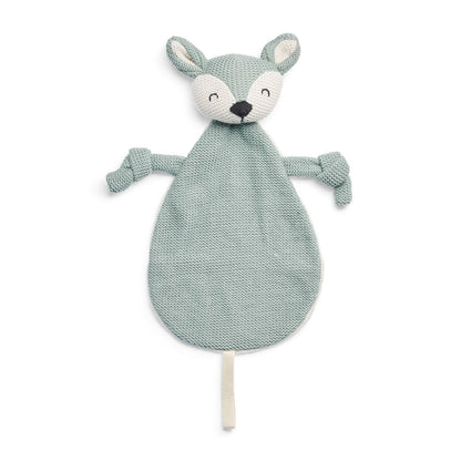 Jollein Schmusetuch Hirsch Grün mit Schnullerschlaufe – Kuscheltuch für Babys