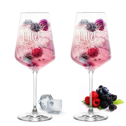 Weinglas mit Gravur Leonardo Puccini "LILLET QUEEN" 2 Gläser