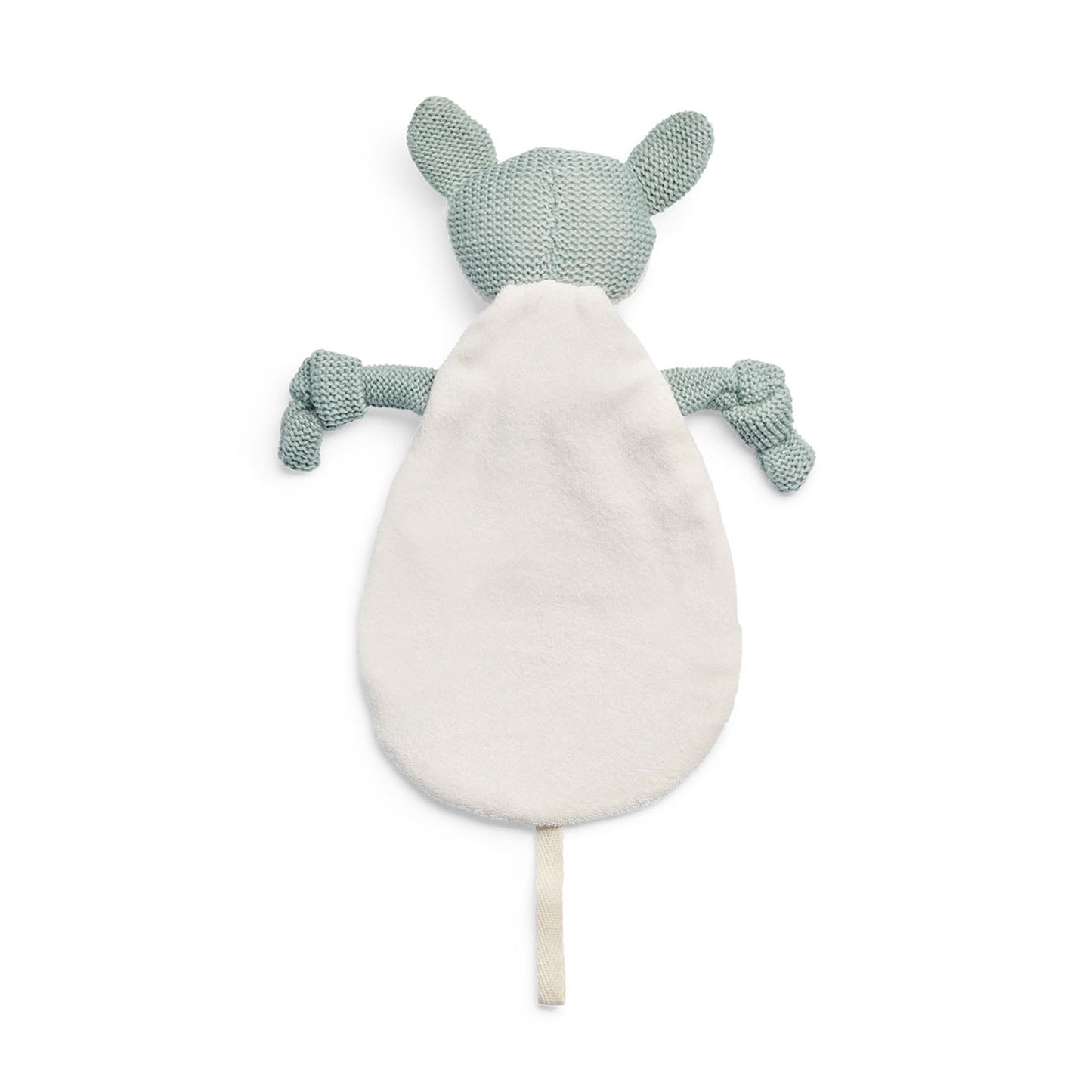 Jollein Schmusetuch Hirsch Grün mit Schnullerschlaufe – Kuscheltuch für Babys