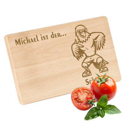 Frühstücksbrettchen mit Gravur Adler "… ist der SCHÖNSTE" mit Wunschname
