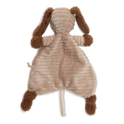 Jollein Schmusetuch Hund Diego mit Schnullerschlaufe – Kuscheltuch für Babys