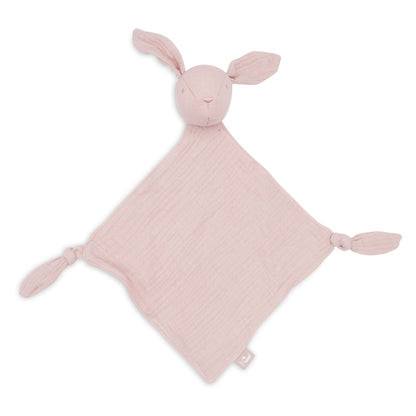 Jollein Schmusetuch Hase Wild Rose – Weiches Mulltuch zum Kuscheln & Trösten für Babys