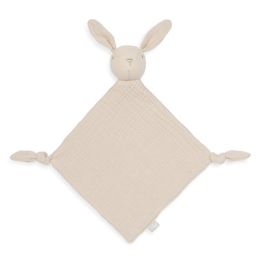 Jollein Schmusetuch Hase Nougat – Weiches Mulltuch zum Kuscheln & Trösten für Babys