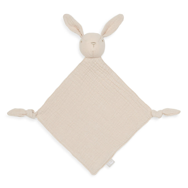 Jollein Schmusetuch Hase Nougat – Weiches Mulltuch zum Kuscheln & Trösten für Babys