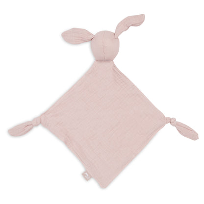 Jollein Schmusetuch Hase Wild Rose – Weiches Mulltuch zum Kuscheln & Trösten für Babys