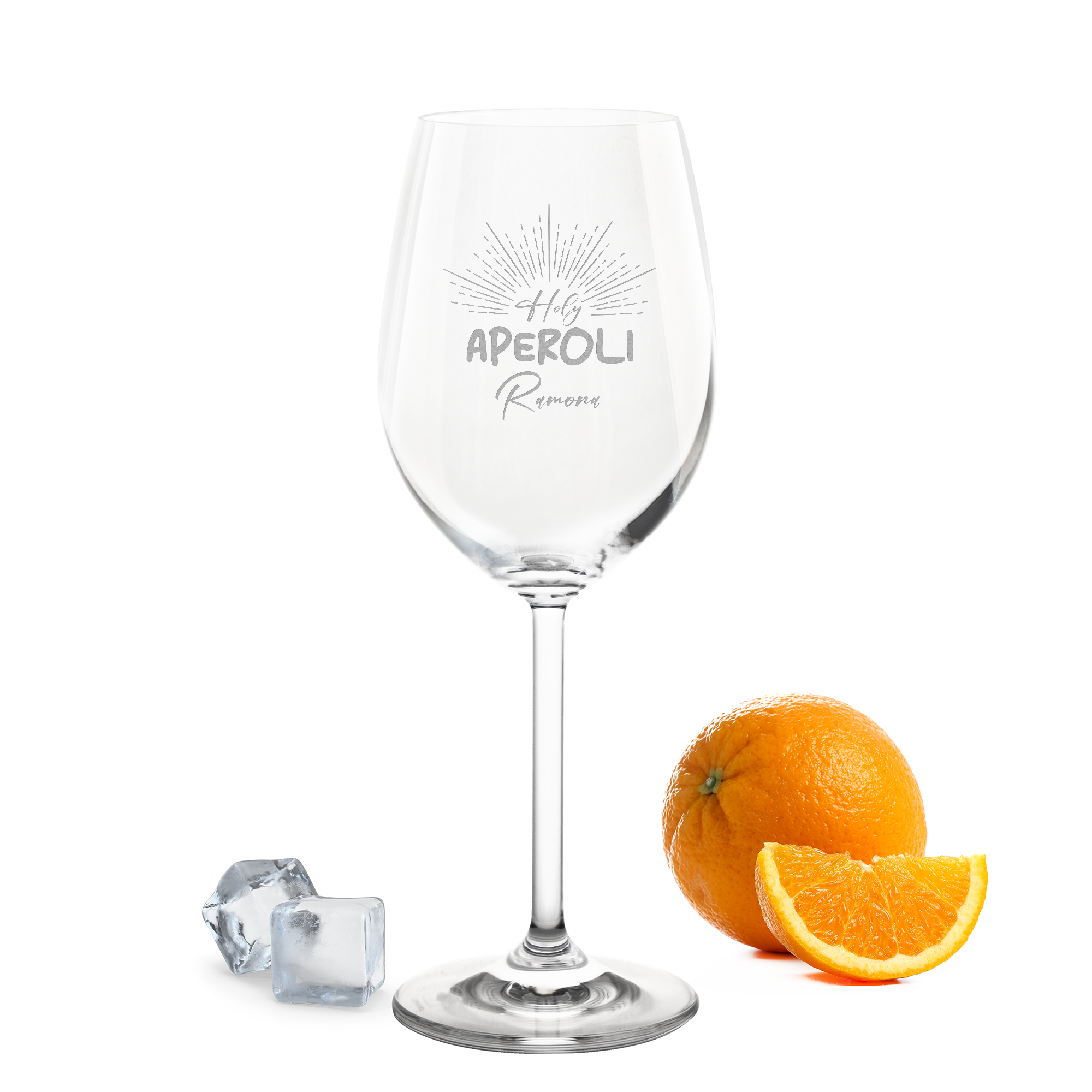 Weinglas mit Gravur Leonardo Daily Rotwein "HOLY APEROLI" mit Wunschname