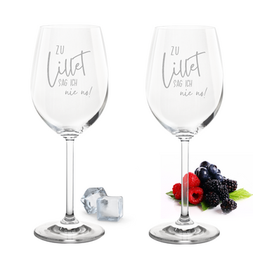 Weinglas mit Gravur Leonardo Daily Rotwein "ZU LILLET SAG ICH NIE NO!" 2 Gläser