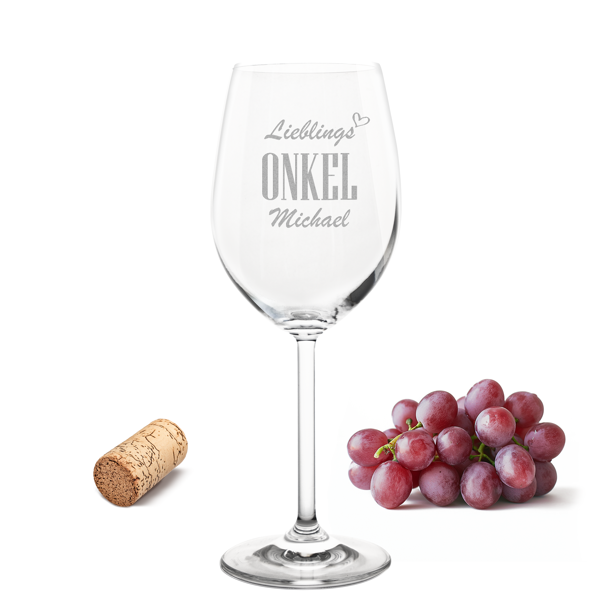 Weinglas mit Gravur Leonardo Daily Rotwein "LIEBLINGS ONKEL" mit Wunschname
