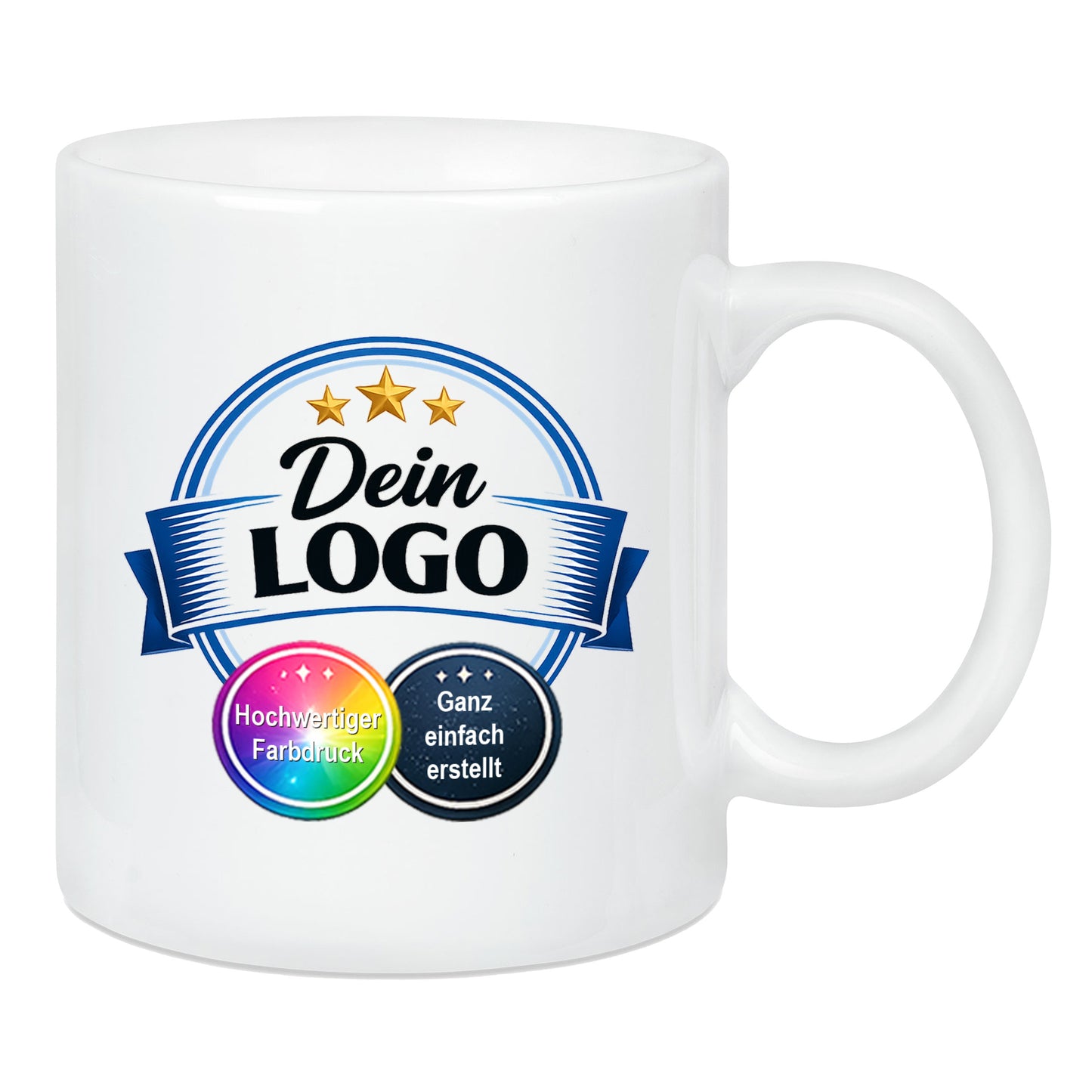 Individuelle Logo-Tasse für Unternehmen – Bedruckte Firmen-Tasse mit eigenem Logo | Hochwertiger Druck